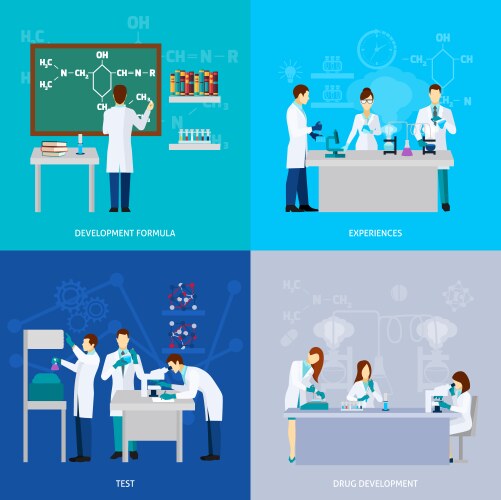 Famous scientists isometric set Royalty Free Vector Image