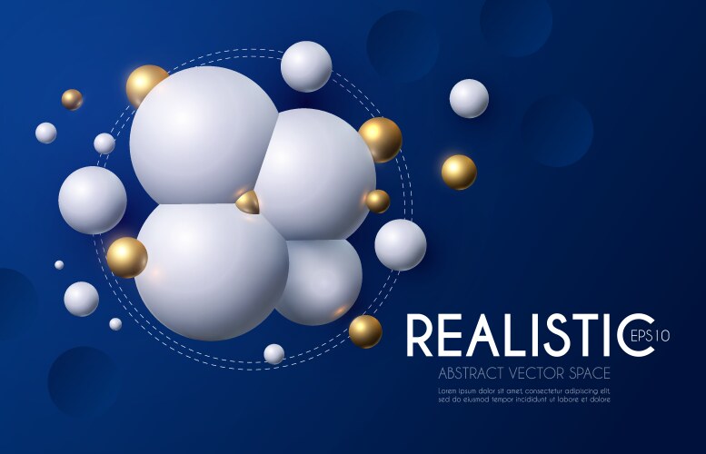 abstract background with rtalistic 3d structure vector image