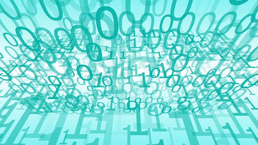 Computer clouding random numbers binary code vektorbild