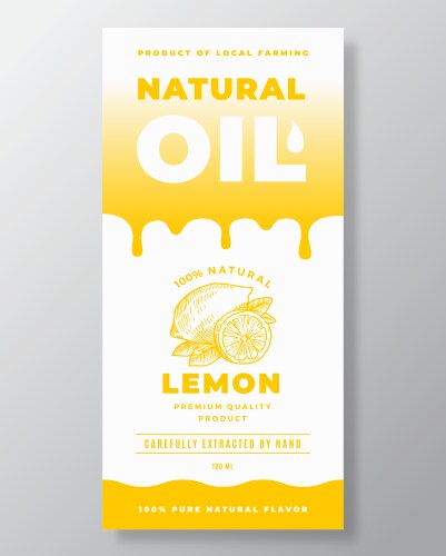 natural oil abstract packaging design vector image