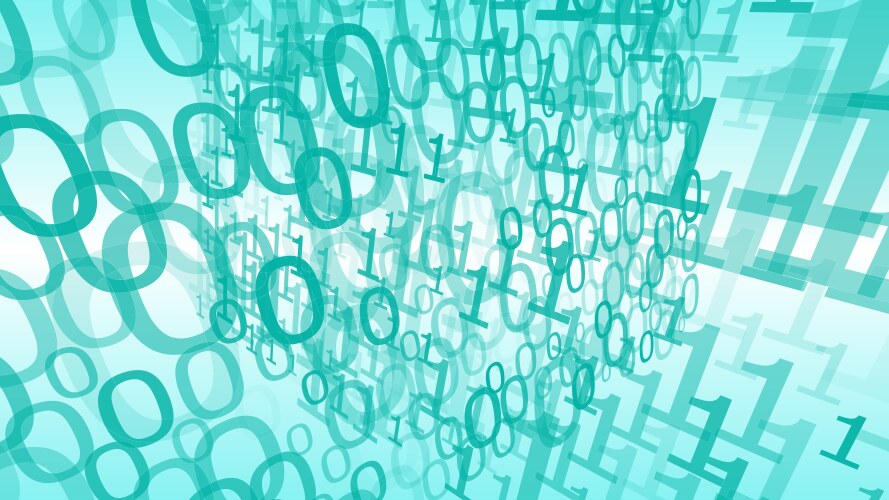 Random numbers binary code abstract backdrop vector image