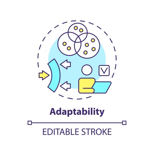 adaptability multi color concept icon vector image vector image