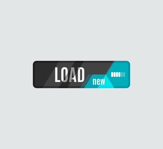 Load button futuristic hi-tech ui design vector image