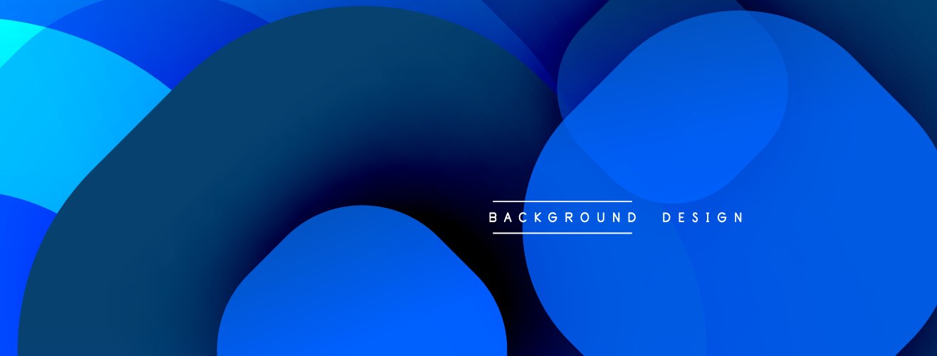 Abstract blue shapes overlap creating dynamic vector image