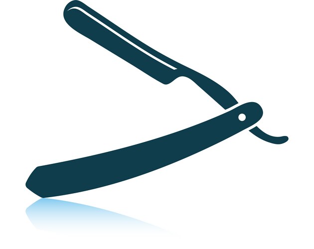 Cut throat razor silhouette Royalty Free Vector Image