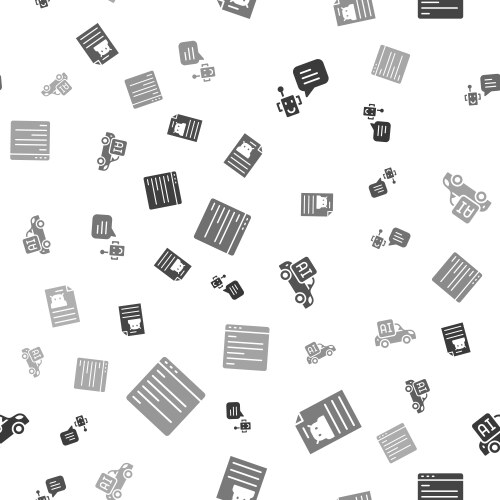 Set bot technical specification autonomous smart vector image
