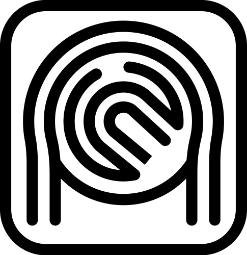 Simple fingerprint scan granting security access vector image