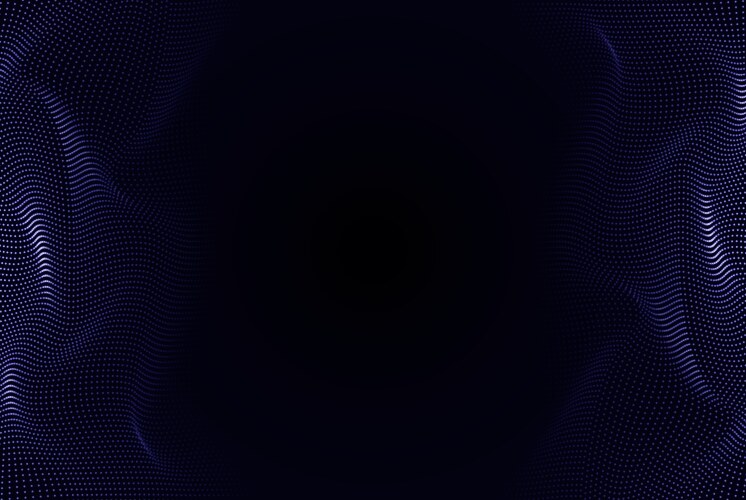 Abstract gradient particle wave big data digital vector image