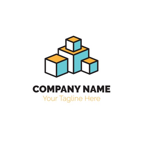 real estate logo design template building vector image