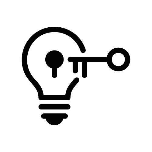 Simple icon light bulb – Royalty-Free Vector | VectorStock