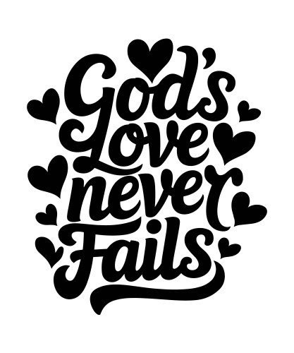 Inspirational, God's Love Never Fails T-Shirts. Faith Tees Inspirational, God's Love Never Fails T-Shirts. Faith Tees