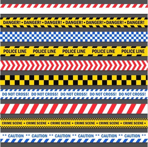 Police Crime Scene Tape Royalty Free Vector Image