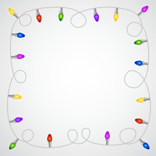 Colorful Christmas Light Garland Vector Image