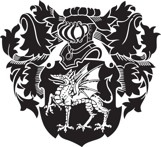 Heraldic silhouette no26 Vector Image