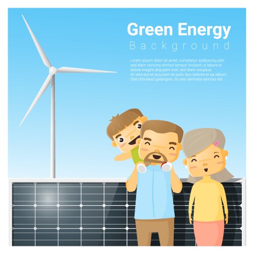 Energy concept background with solar panel Vector Image