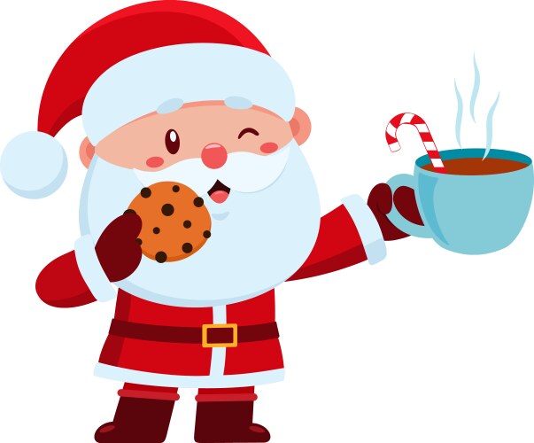 Cute santa claus cartoon character Vector Image
