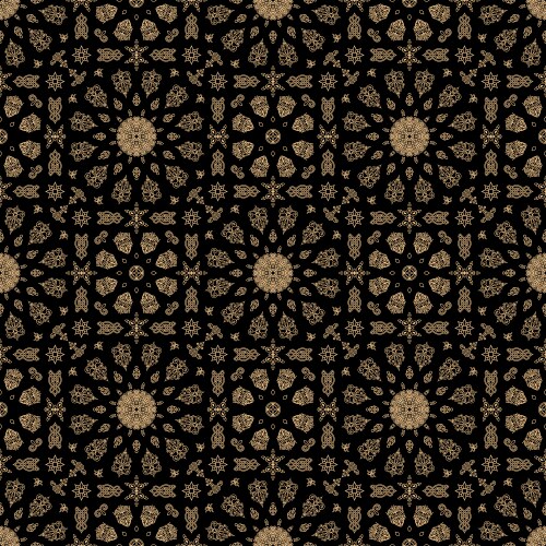 Black and gold luxury polkadot seamless pattern Vector Image