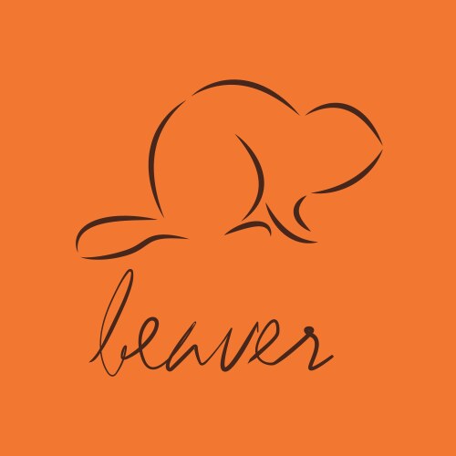 Beaver Silhouette Logo Vector Image