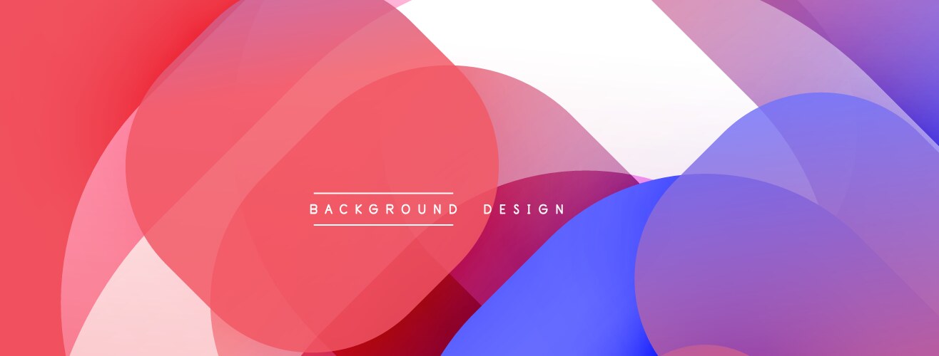 Abstract colorful shapes overlap creating dynamic vector image