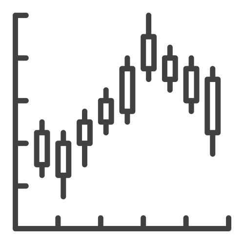 Computer with candlestick chart day trading Vector Image