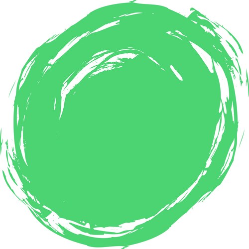 Green brush stroke circle shape Royalty Free Vector Image