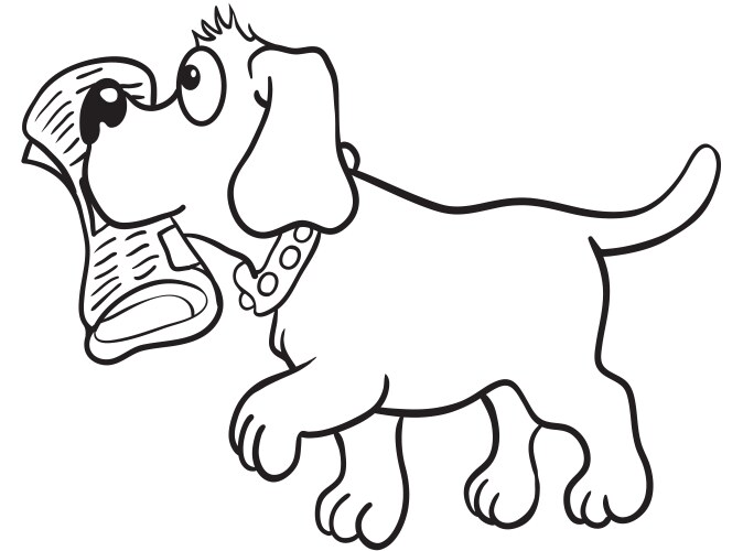 Happy Labrador Retriever with Newspaper Vector Image