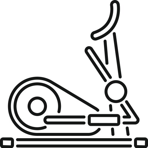Elliptical trainer machine for cardio workout Vector Image