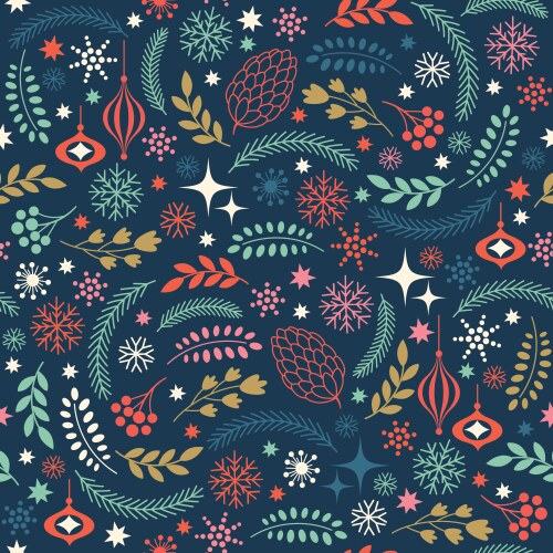 Seamless christmas background Royalty Free Vector Image