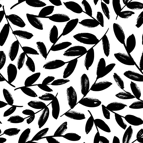 Leaves and branches seamless pattern Royalty Free Vector