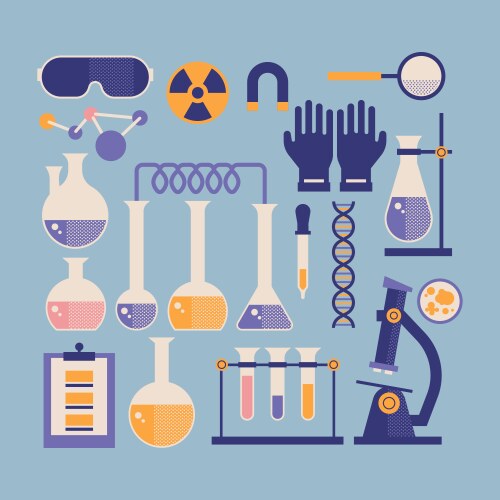 Science Lab Objects Royalty Free Vector Image Vectorstock