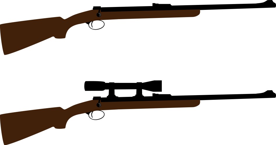 Hunting and sniper rifle Vector Image