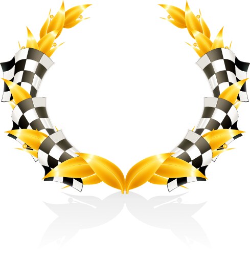 Silver racing emblem Royalty Free Vector Image