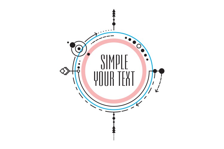 Minimalistic design lines frame for text vector image