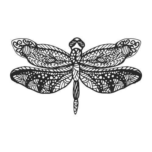 Dragonfly Stencil Vector Images (over 110)