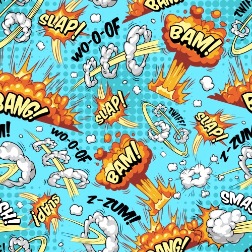 Comic abstract blue background Royalty Free Vector Image