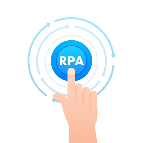 Rpa robotic process automation innovation robots vector image