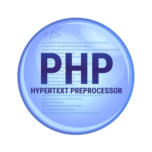 Symbol of php hypertext preprocessor vector image