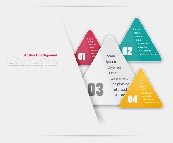 Triangle background color object vector image