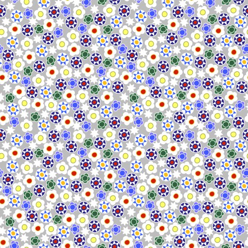 Tiny white flowers on blue background seamless Vector Image