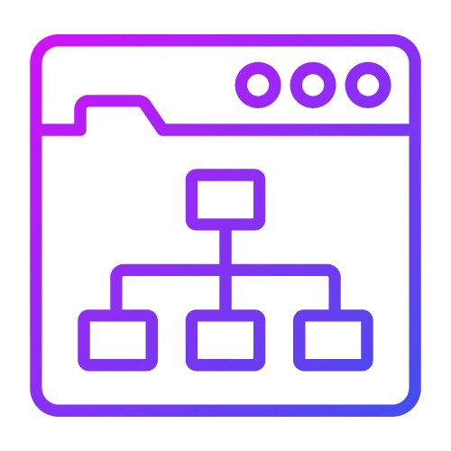 Algorithm icon user interface as a simple sign vector image