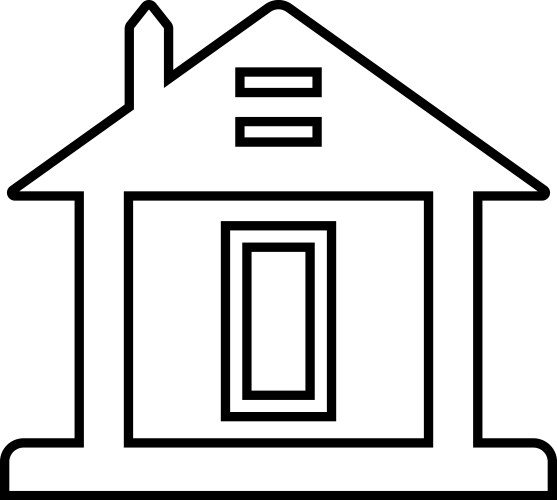 House home outline icon line art vector image