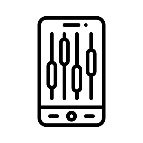 Control and setting icon mobile application vector image