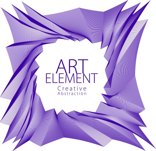 Square artistic frame abstract rectangular linear vector image