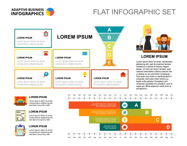 Business strategy bar chart template vector image