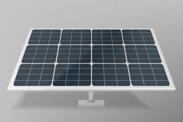 3d realistic isolated solar panel battery vector