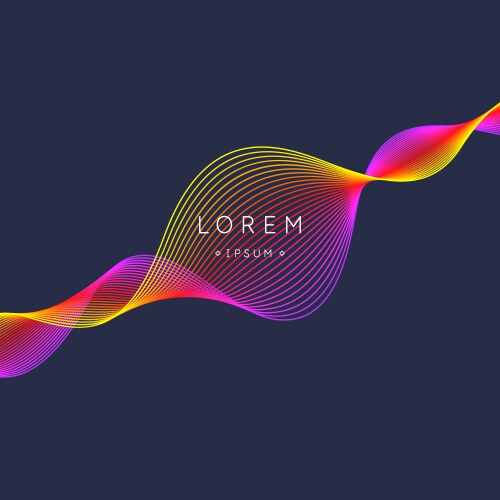 Abstract element with dynamic linear waves vector image