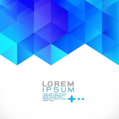 abstract blue gradient geometric template modern vector image