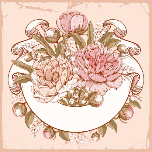 Peonies Royalty Free Vector Image - VectorStock