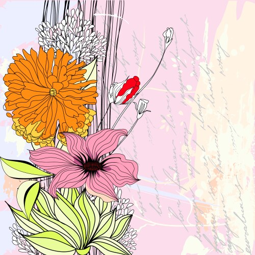 Beautiful seamless floral pattern background Vector Image