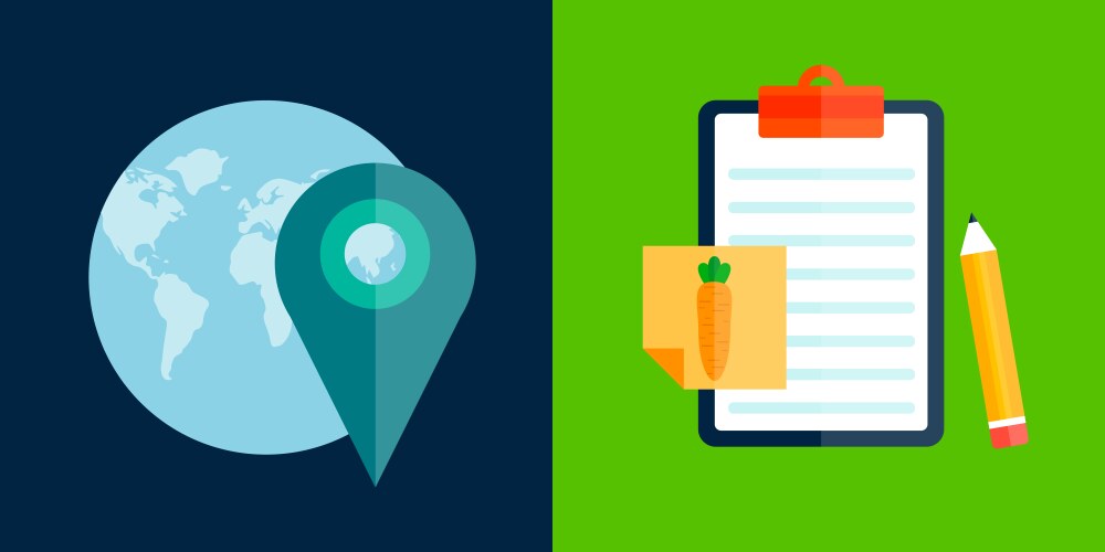 Globe earth map pointer element icon vector image